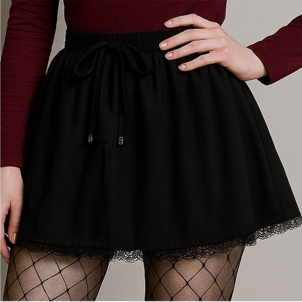 J Crew Pleated tie-waist mini skirt